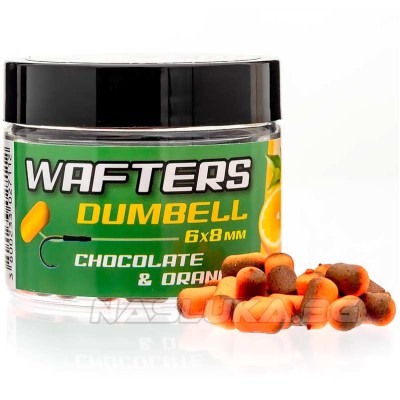 Балансирани дъмбели Madix Wafters Dumbell 6x8 мм, Choko-Orange