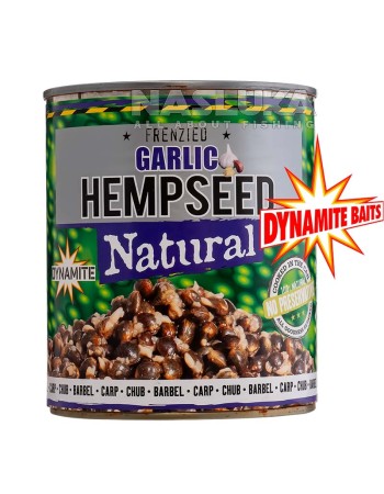 Консервиран коноп за риболов Dynamite Baits Frenzied Garlic Hempseed Natural