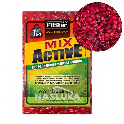 Варена царевица за риболов Filstar Mix Active, Ягода