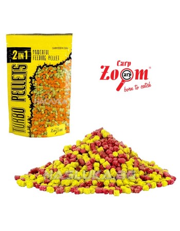 Пелети Carp Zoom Turbo Pellets 2in1, Strawberry-Fish/Ягода-Риба, 3 мм