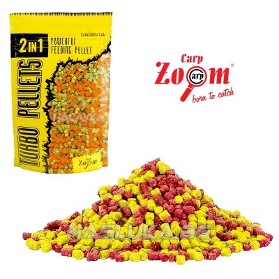 Пелети Carp Zoom Turbo Pellets 2in1, Strawberry-Fish/Ягода-Риба, 3 мм