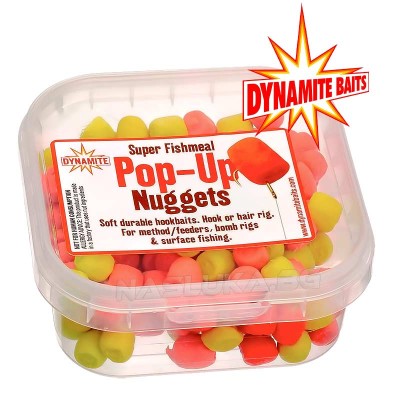 Плаващи меки пелети Dynamite Baits Pop-up Nuggets Super Fishmeal, Yellow/Red