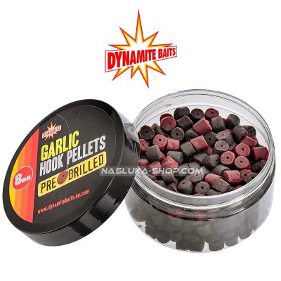 Пелети за стръв Dynamite Baits Hook Pellets Pre-Drilled, Garlic