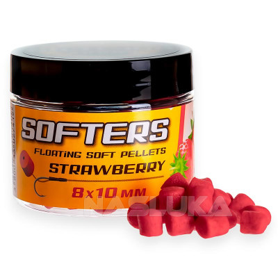 Меки плаващи пелети Madix Softers 8х10 мм, Strawberry
