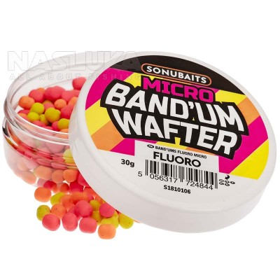 Балансирани дъмбели Sonubaits Micro Band'Um Wafter, Fluoro