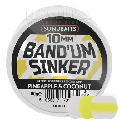 Потъващи дъмбели Sonubaits Band'Um Sinker, Pineapple & Coconut