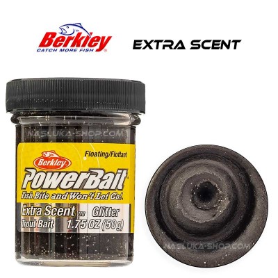 Плаваща паста за пъстърва Berkley Extra Scent Glitter, Black Glitter