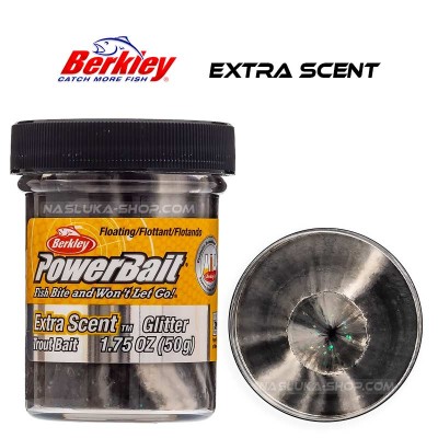 Плаваща паста за пъстърва Berkley Extra Scent Glitter, Black White