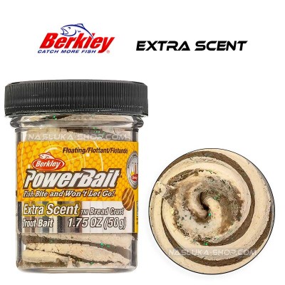Плаваща паста за пъстърва Berkley Extra Scent Glitter, Bread Crust