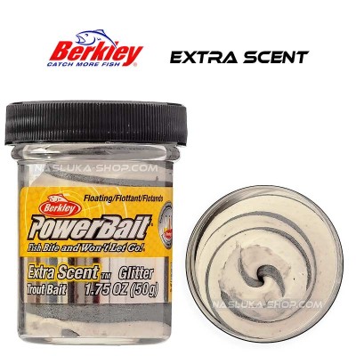 Плаваща паста за пъстърва Berkley Extra Scent Glitter, Silver Vein