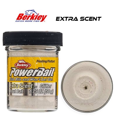 Плаваща паста за пъстърва Berkley Extra Scent Glitter, White