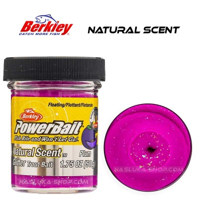 Плаваща паста за пъстърва Berkley Natural Scent Glitter, Plum