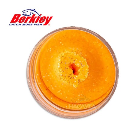 Плаваща паста за пъстърва Berkley Natural Scent Glitter, Garlic, Fluorescent Orange