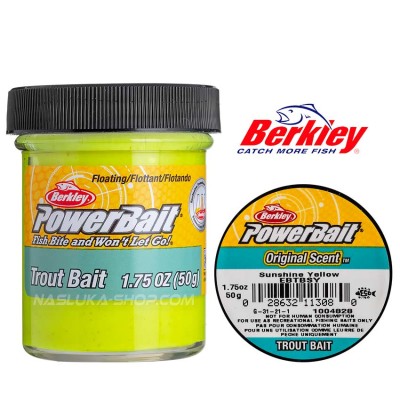 Плаваща паста за пъстърва Berkley Original Scent, Sunshine Yellow