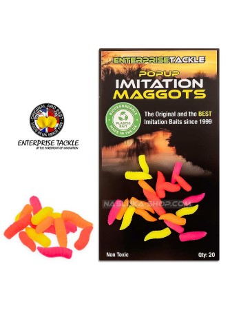Изкуствен бял червей Enterprise Popup Imitation Maggots, Fluo Mix