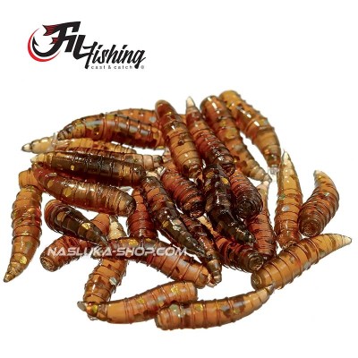 Силиконови бели червеи Filex Maggots, цвят FF04 Bronze Glitter