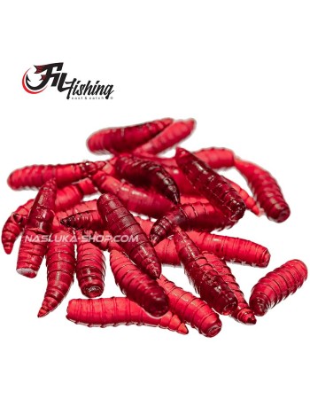 Силиконови бели червеи Filex Maggots, цвят FF05 Fluo Red