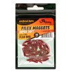 Силиконови бели червеи Filex Maggots, цвят FF05 Fluo Red