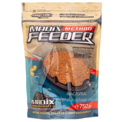 Готова за употреба фидер захранка Madix Method Feeder, Крил и Тигров фъстък
