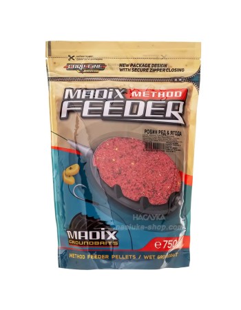 Готова за употреба фидер захранка Madix Method Feeder, Робин ред и Ягода