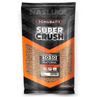 Захранка за метод фидер Sonubaits Super Crush Groundbait, 50:50 Method:Paste Natural