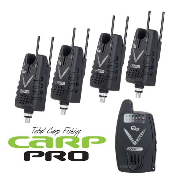 Сигнализатори с централа за шаранджийски риболов Carp Pro Q3, 4+1 — снимка 2