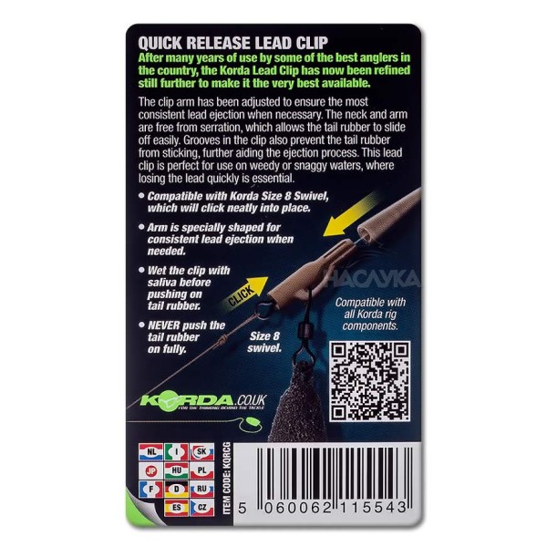 Клипсове за тежест Korda Lead Clip — снимка 5