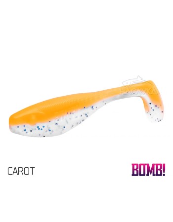 Сет от 5 бр. силиконови примамки Delphin BOMB Fatty, 10 см, цвят Carot