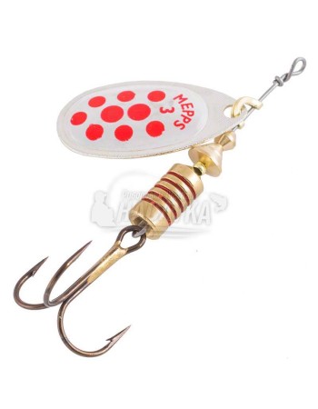 Блесна Mepps Aglia Decore, Silver Red Dots