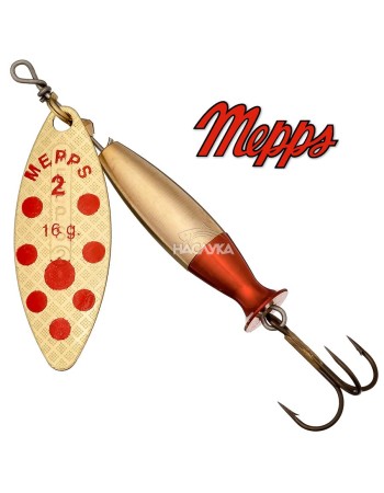 Блесна Mepps Aglia Long Heavy, Gold Red Dots