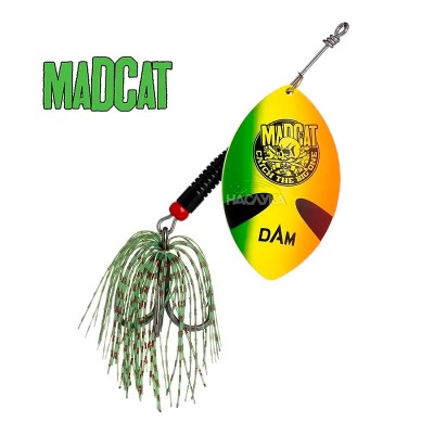 Въртяща блесна за сом MADCAT Big Blade Spinners, Firetiger