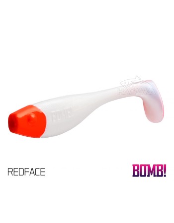 Сет от 5 бр. силиконови примамки Delphin BOMB Fatty, 10 см, цвят Redface