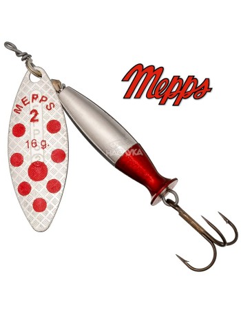 Блесна Mepps Aglia Long Heavy, Silver Red Dots