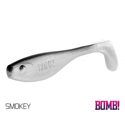 Сет от 5 бр. силиконови примамки Delphin BOMB Fatty, 10 см, цвят Smokey