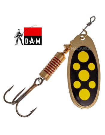 Блесна D.A.M. Effzett Spinner, Blackly Yellow Dots
