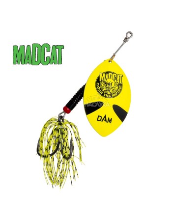 Въртяща блесна за сом MADCAT Big Blade Spinners, Fluo Yellow