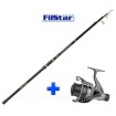 Комплект Въдица + Макара за морски риболов Filstar Universal Tele Surf, 3.50 м