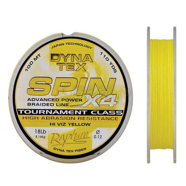 Плетено влакно Rapture Dyna Tex Spin HV Yellow — снимка 1
