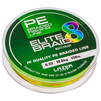 8-нишково плетено влакно Lazer Elite Braid Multi Color, 150 м