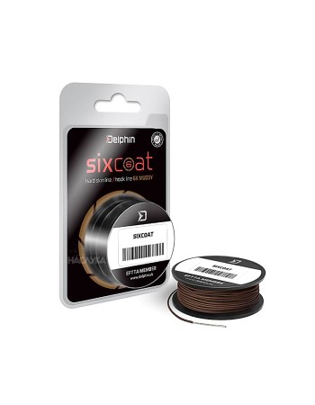 Влакно за шарански поводи Skin Line Delphin SIXCOAT, Muddy