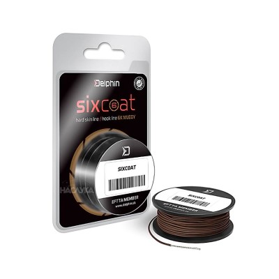 Влакно за шарански поводи Skin Line Delphin SIXCOAT, Muddy