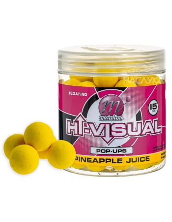 Плаващи топчета Mainline Hi-Visual Pop-ups, Pineapple Juice, 15 мм