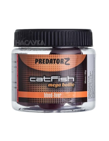 Протеинови топчета за сом Predator-Z CatFish Mega Boilie, Blood-Liver