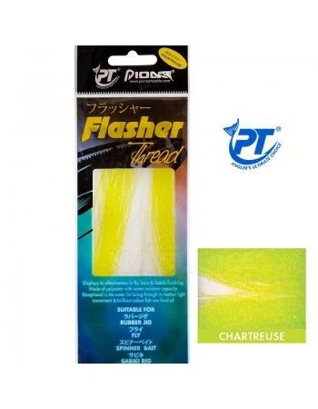Ламе за чепарета и примамки Pioneer Flasher Thread, цвят Chartreuse