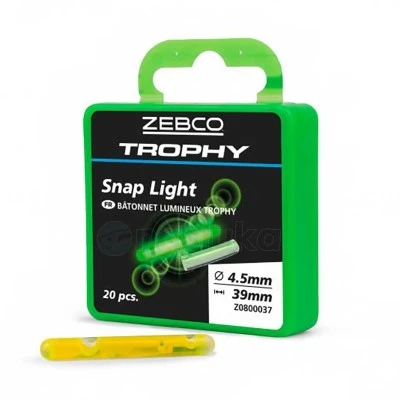 Кутия с 20 броя светещи ампули за плувка Zebco Trophy Snap Light, 4.5мм