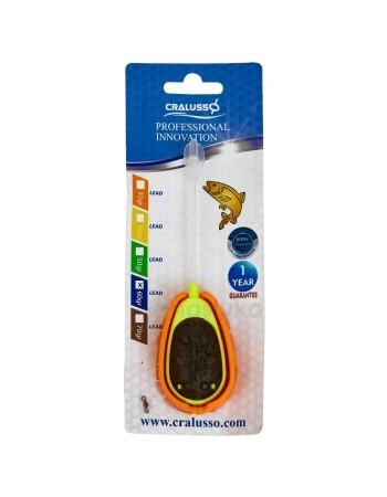 Фидер хранилкa с преса Cralusso Rocket Method Basket Fluo Green, 3420