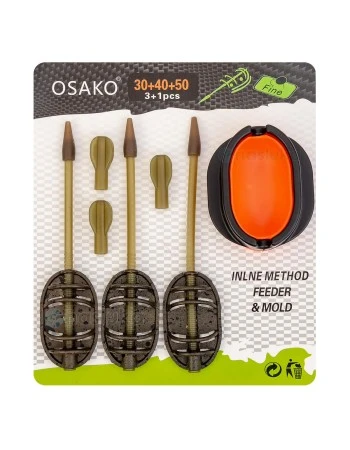 Сет от 3 метод фидер хранилки с преса Osako E982B, 30+40+50г