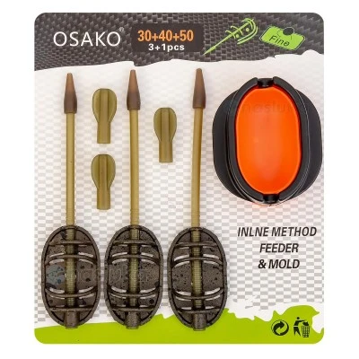 Сет от 3 метод фидер хранилки с преса Osako E982B, 30+40+50г