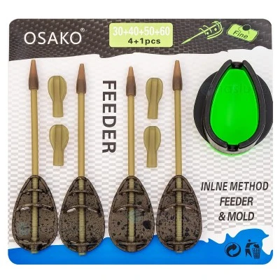 Сет от 4 метод фидер хранилки с преса Osako E983A, 30+40+50+60г
