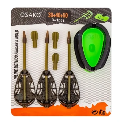 Сет от 3 метод фидер хранилки с преса Osako E984B, 30+40+50г
